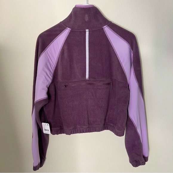 Free People Movement So Fly Half Zip Purple Boysenberry Combo Sweatshirt - Picture 11 of 16